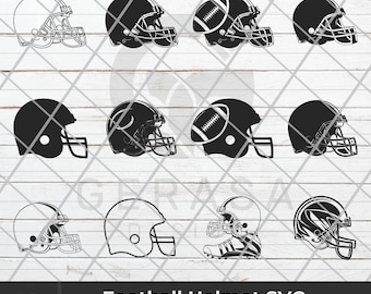 Football Helmet SVG Bundle: American Football Cut Files (Digital Download)