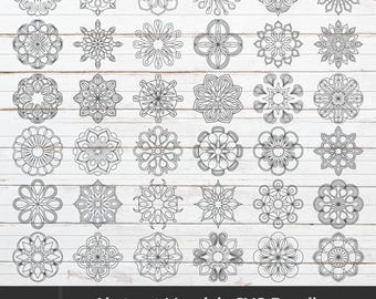 Boho Mandala SVG Bundle: Abstract Laser Cut Designs (Digital Download)