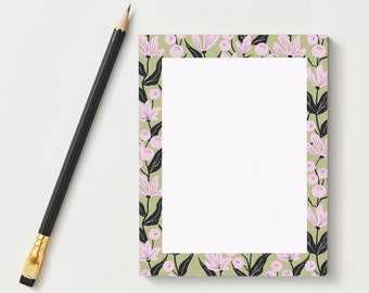 Blank Floral Notepad