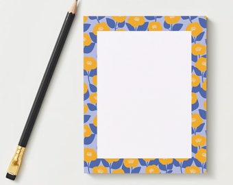 Blank Floral Notepad