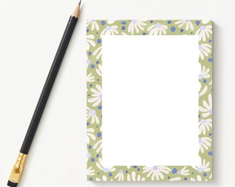 Blank Floral Notepad
