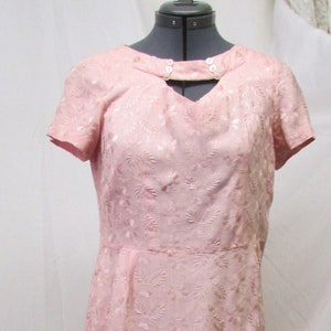 Vintage 1950's 60's Dress Pink Frock Wiggle Dress Puritan Forever Young Label Mid Century Fashion Scroll down for details image 1