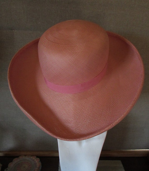 Vintage 1970's 80's Hat Adolfo II N Y Paris Peach… - image 2