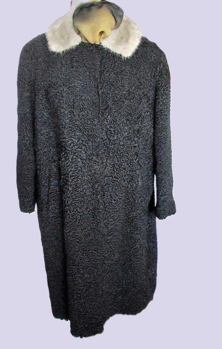 Pelzmantel Persianer Mantel Braun Persianer Mantel Echtpelz Kragen