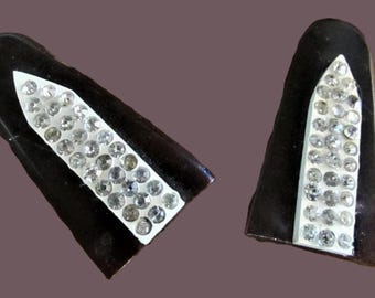 Vintage 1930er Jahre Haarclips Zelluloid & Strass Art Deco Clip-Mates w PAT 182918 von 1933 **Scrollen Sie nach unten für Details