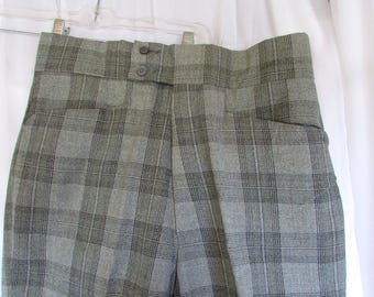 Pantaloni Levi's vintage da uomo anni '70 a quadri verdi e grigi **Scorri verso il basso per i dettagli