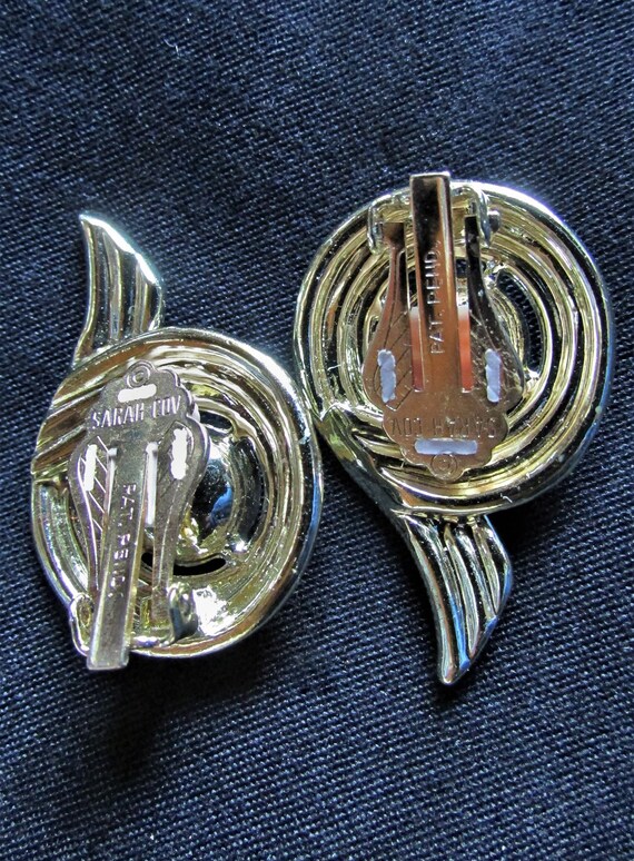 Vintage 1970's 80's Earrings Signed Sarah Coventr… - image 5