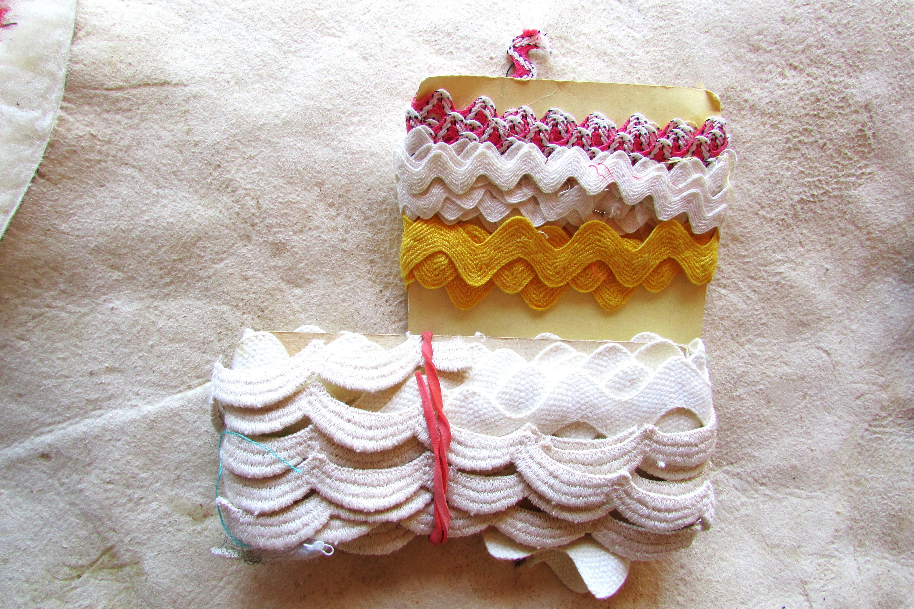 Vintage 1950's Rick Rack Cotton Braid & Trim Lot Sewing Notions Red ...