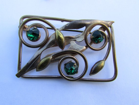 Vintage Lot Early Mid Century Brooches Art Nouvea… - image 8