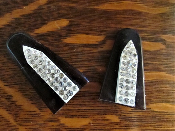 Vintage 1930's Dress Clips Fur Clips Shoe Clips C… - image 1