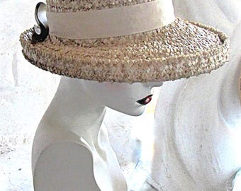 Vintage 1980s TRACEY TOOKER Straw Wide Trim Hat - Etsy display picture 3