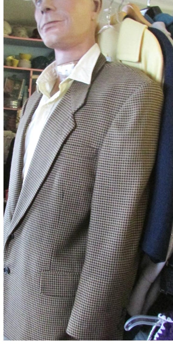 Men's Vintage 1970's 80's Jacket Monsieur Givenchy Houndstooth