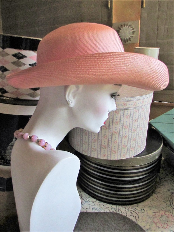 Vintage 1970's 80's Hat Adolfo II N Y Paris Peach… - image 3