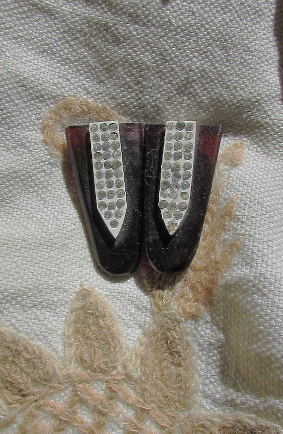 Vintage 1930's Dress Clips Fur Clips Shoe Clips C… - image 2