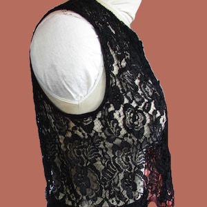 60s Black Vest - Etsy