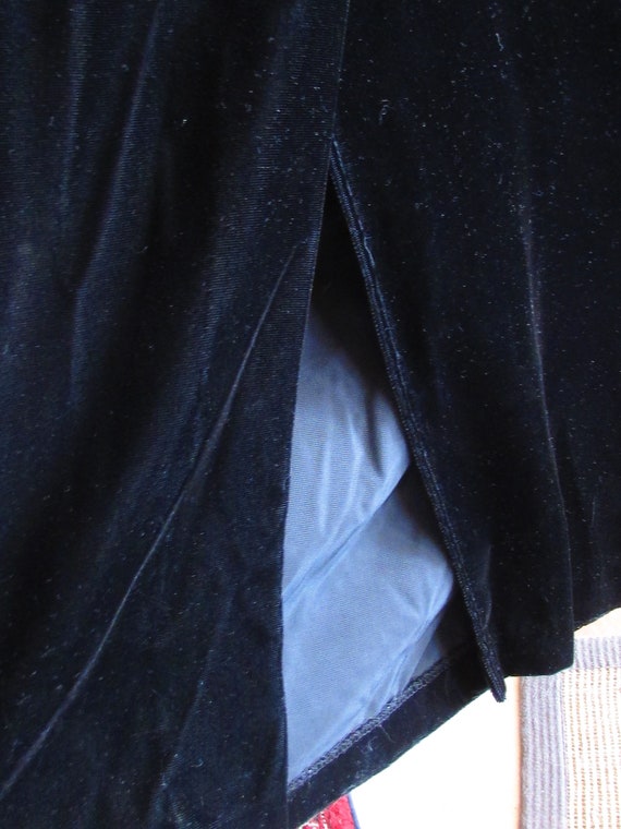Vintage 1980's Dress Black Velvet Gown Jessica Mc… - image 8