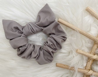 Taupe Scrunchie Bow, Scrunchie, Solid Bow, Scrunchie Bow, Neutral Scrunchie, Scrunchies, Cute Scrunchies, Knotted Scrunchies