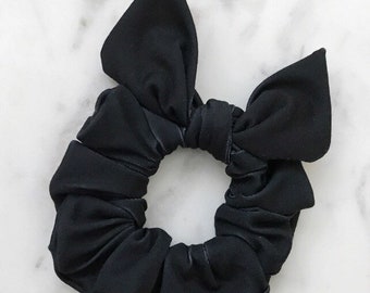 Black Scrunchie Bow, Scrunchie, Black Bow, Scrunchie Bow, Black Scrunchie, Scrunchies, Cute Scrunchies, Knotted Scrunchie, Hair Bow