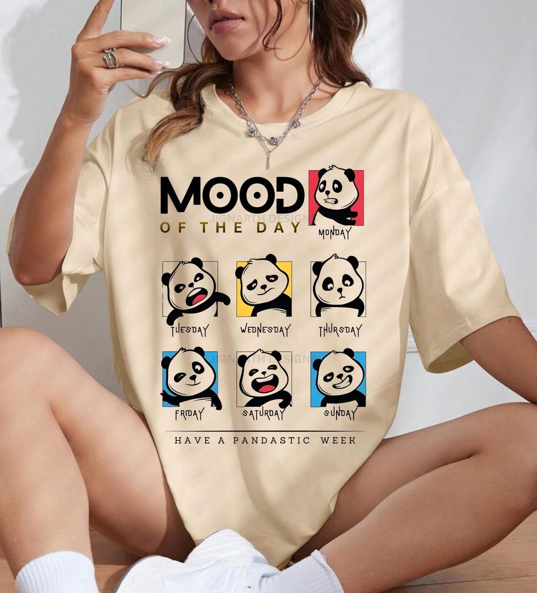 Mood of the Day Panda PNG, Kawaii Emotion Sticker Graphic (digital ...