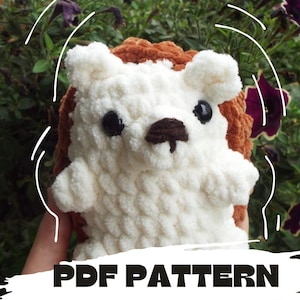 Low Sew Hedgehog crochet PATTERN, market-friendly, adorable crochet amigurumi plushie, desk friend,