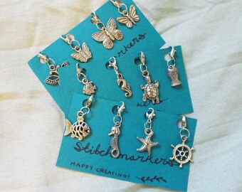handcrafted stitch markers, crochet, knit