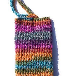 Monedero de muñeca, funda de mano para teléfono móvil, cartera de crochet