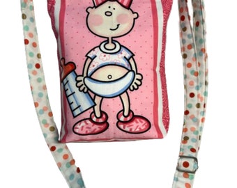 Diaper bag girl small crossbody adjustable strap tote bag purse