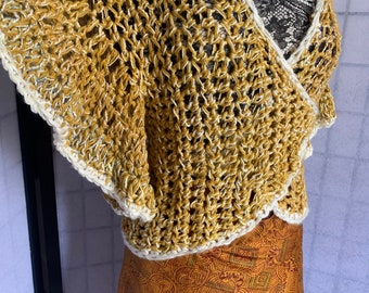 Crocheted wrap top