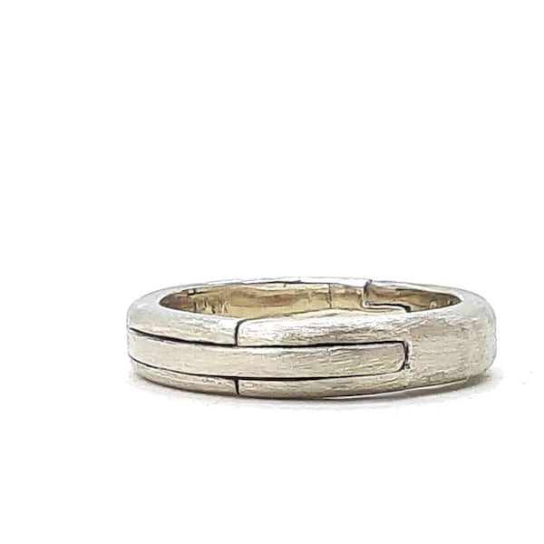 Gold Hinged Ring, Domed Band 4mm x 2mm