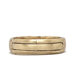 Gold Hinged Ring, Domed Band, 6mm