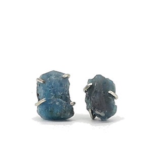 Neon Blue Apatite Earrings