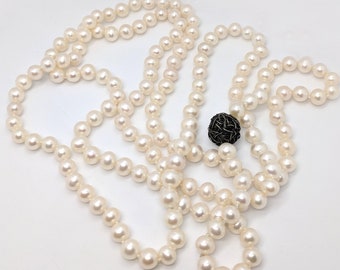 Infinity Pearl Necklace 52"