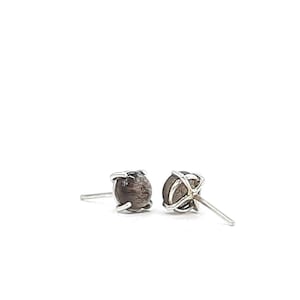 Black Star Moonstone Earrings