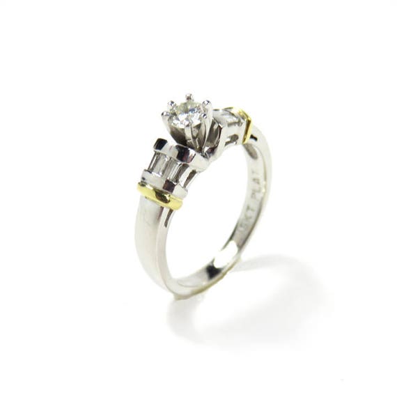 Vintage Platinum Engagement Ring - image 1