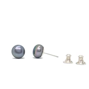Peacock Pearl Earrings, 9mm