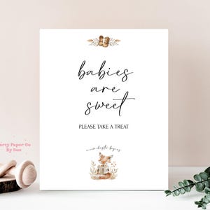 Babyshower baby's zijn lief teken verhalenboek nieuw hoofdstuk afdrukbare INSTANT DOWNLOAD Party Decor aanpasbaar, digitaal, Fox Book 8 x 10 BS03