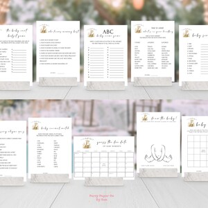 Zestaw gier na baby shower Storybook Nowy rozdział do wydrukowania NATYCHMIASTOWE POBIERANIE Zabawa na przyjęciu, zajęcia, cyfrowe, żyrafa, książka 5x7 BS01