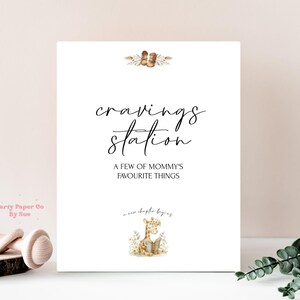 Babyshower verlangen naar station teken verhalenboek nieuw hoofdstuk afdrukbare INSTANT DOWNLOAD Party Decor aanpasbaar digitaal, Giraffe, boek 8 x 10 BS01