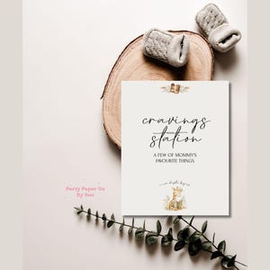Babyshower verlangen naar station teken verhalenboek nieuw hoofdstuk afdrukbare INSTANT DOWNLOAD Party Decor aanpasbaar digitaal, Giraffe, boek 8 x 10 BS02