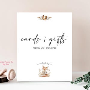 Kaarten babyshower + bord cadeaus Verhalenboek nieuw hoofdstuk afdrukbaar INSTANT DOWNLOAD Feestdecor, aanpasbaar, digitaal, vos, boek 8 x 10 BS03