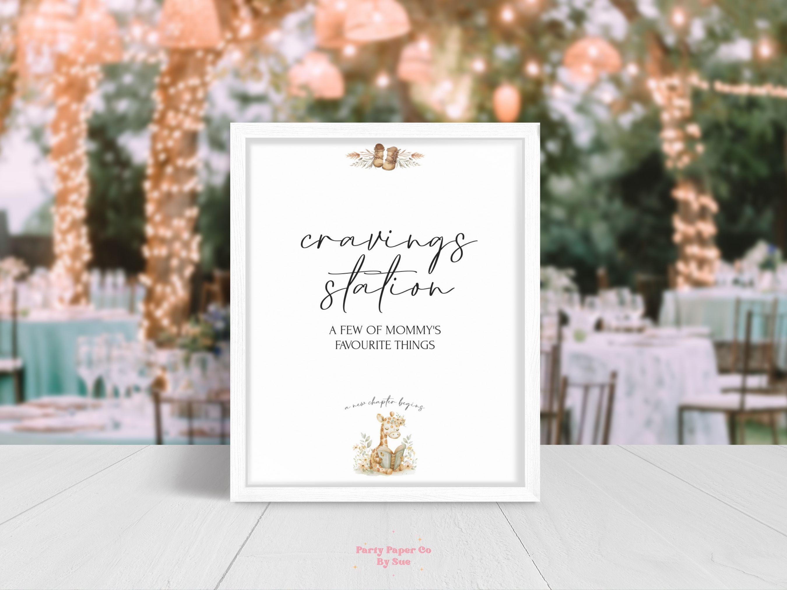Baby Shower Cravings Station Sign Storybook New Chapter Printable ...