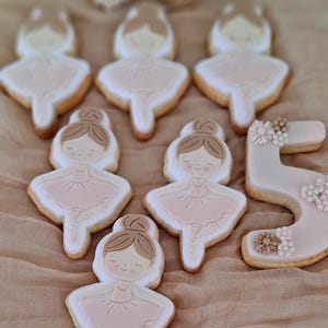 Fondantkekse,personalisierte kekse,geburstagskekse,kinderparty kekse,happy birthday,kleine Ballerina, Preis pro Stück