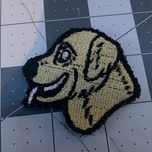 Golden retriever dog hook and loop patches