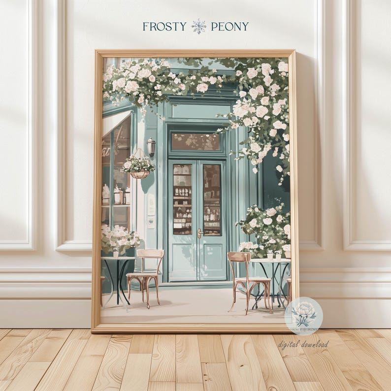Elegant Coffee Shop Art Print