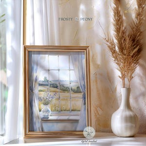 Farmhouse Window View Art Print: Rustic Fall Autumn Countryside ...