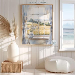 Farmhouse Window View Art Print: Rustic Fall Autumn Countryside ...