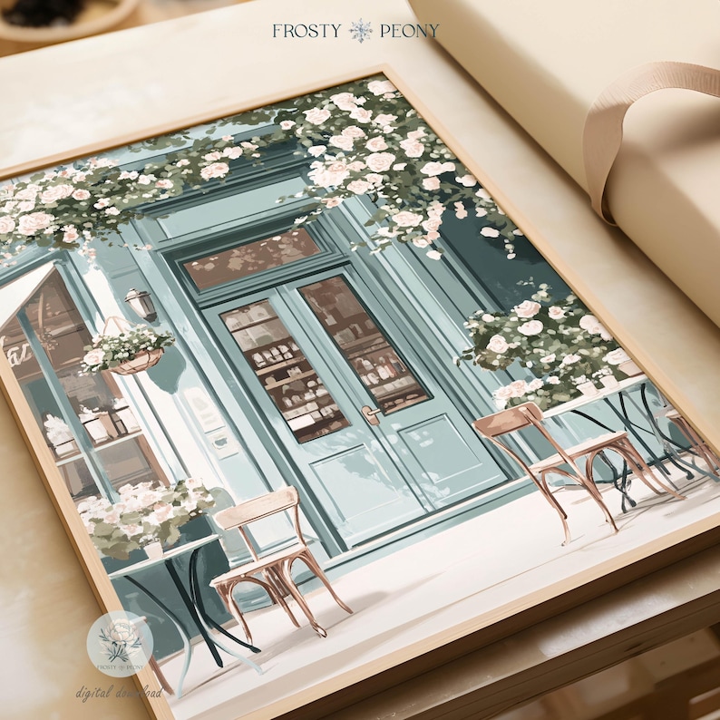 Elegant Coffee Shop Art Print