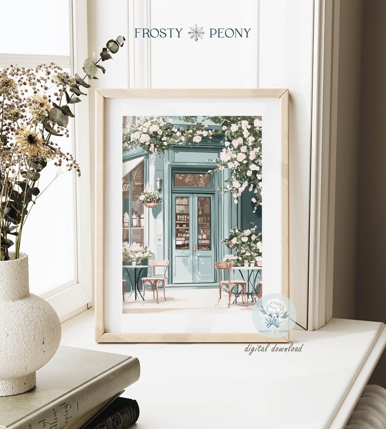 Elegant Coffee Shop Art Print