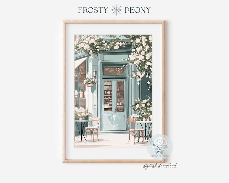 Elegant Coffee Shop Art Print