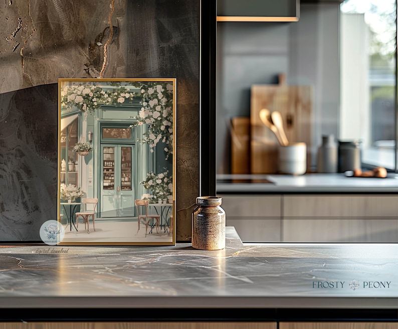 Elegant Coffee Shop Art Print